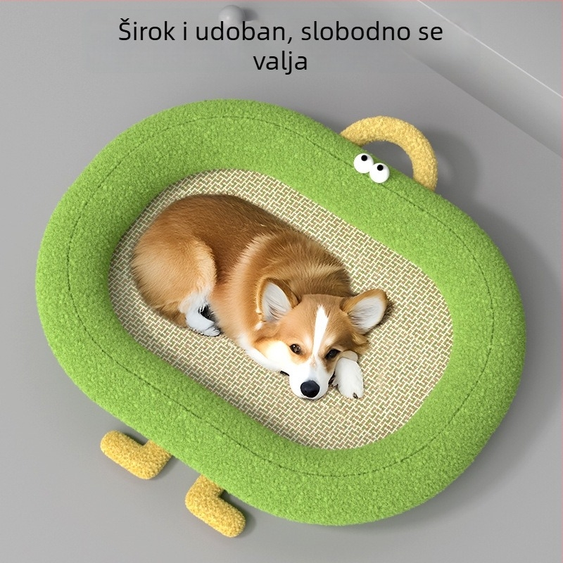Ležaljka za mačke i pse za sva godišnja doba s pletenom rolatanom hlađenom podlogom