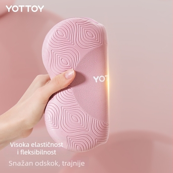 Joga prostirka za podršku lakta i koljena, debeli mekani protuklizni jastuk s motivom biljaka i cvijeća (PU, 20 mm, 125 g/kom)