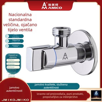 Amico trokutasti ventil - 1/2 inčni navoj, 304 nehrđajući čelik, model JF3001, 0,6 MPa, DN15s