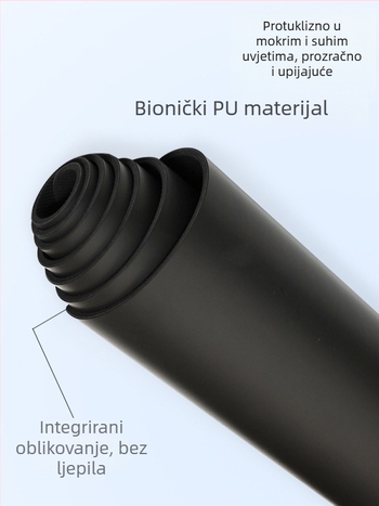 Joga prostirka od prirodnog kaučuka, protuklizna, 5 mm debljine, 3 kg, linije za poze