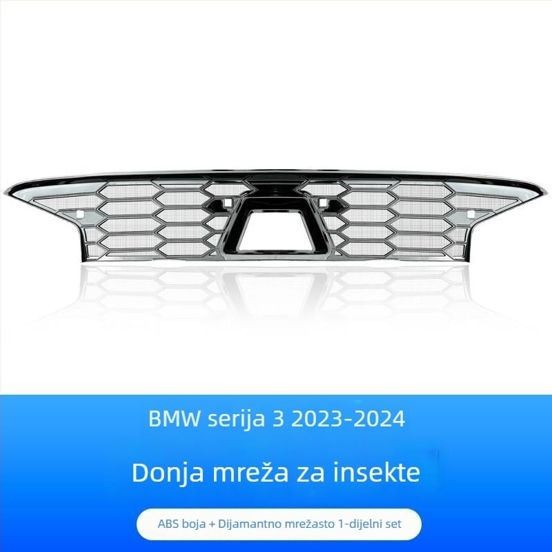 Dishan ABS + King Kong mreža donje rešetke za BMW 3. seriju (2023–2025) — zaštita od prašine, zaštita od kukaca, poboljšanje izgleda