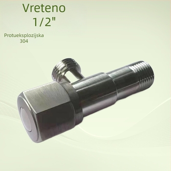Eksplozijski otporan kutni ventil od nehrđajućeg čelika 304 za bojler (topla i hladna voda) – model XLAT-101AS, Ø20 mm, navoj, radni tlak 1