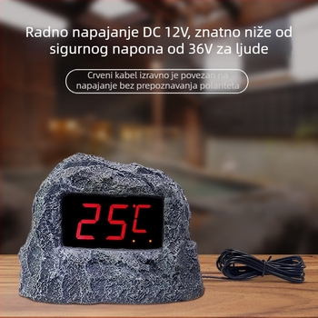 Kupaonski termometar s kamenim izgledom, vodootporni digitalni zaslon — Marka An shengyi