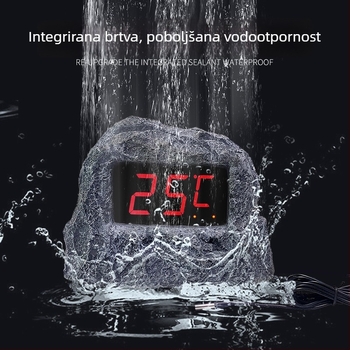 Kupaonski termometar s kamenim izgledom, vodootporni digitalni zaslon — Marka An shengyi