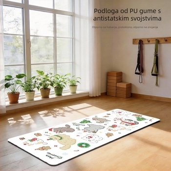 Joga prostirka od prirodne gume – 4 mm debljine, 2 kg, protuklizna, protiv plijesni, ekstra široka i duga