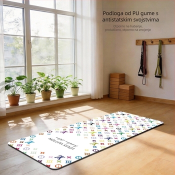 Joga prostirka od prirodne gume – 4 mm debljine, 2 kg, protuklizna, protiv plijesni, ekstra široka i duga