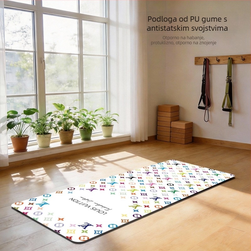 Joga prostirka od prirodne gume – 4 mm debljine, 2 kg, protuklizna, protiv plijesni, ekstra široka i duga