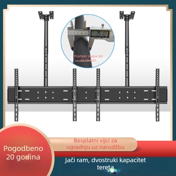 Univerzalni stropni nosač za dva televizora s dvostrukim ramenima (univerzalno; dva televizora; stropni nosač; dvostruka ramena)