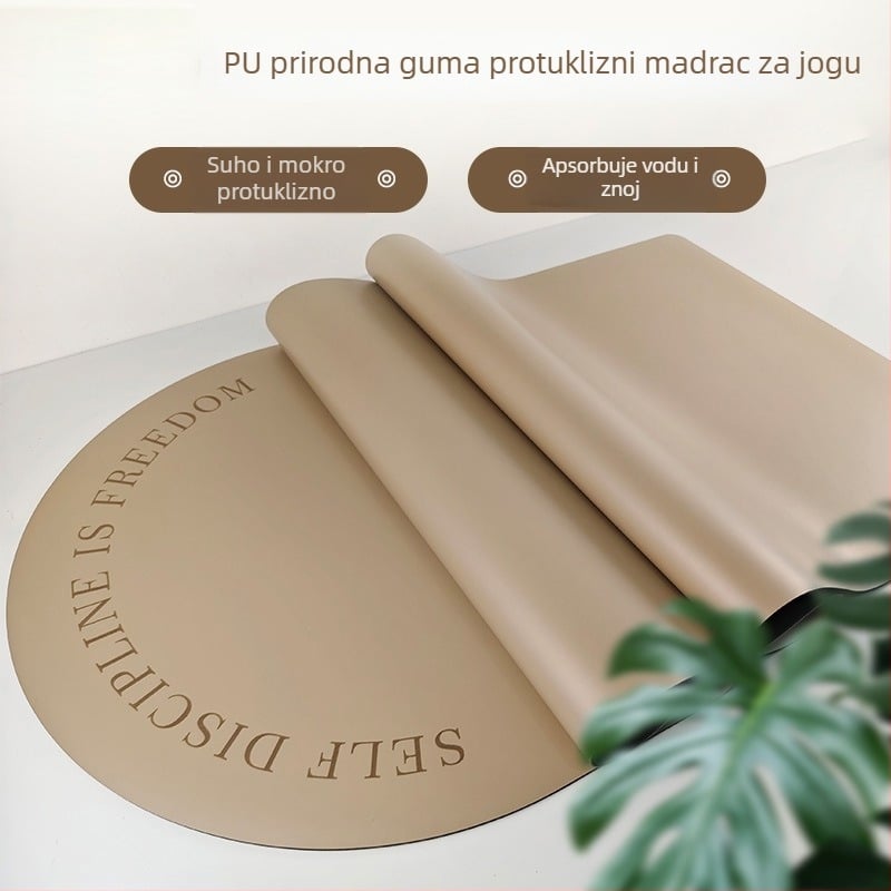 Joga prostirka od prirodnog kaučuka, debljina 5 mm, dimenzije 183×61 cm, težina 5 kg, mogućnost prilagođavanja