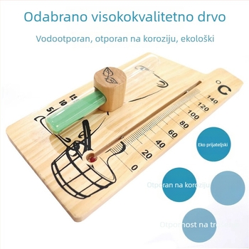 Kt/kaitai Termometar za saunu, stakleni termometar, otporan na visoke temperature, časovnik s pješčanim satom, model L30ck2887
