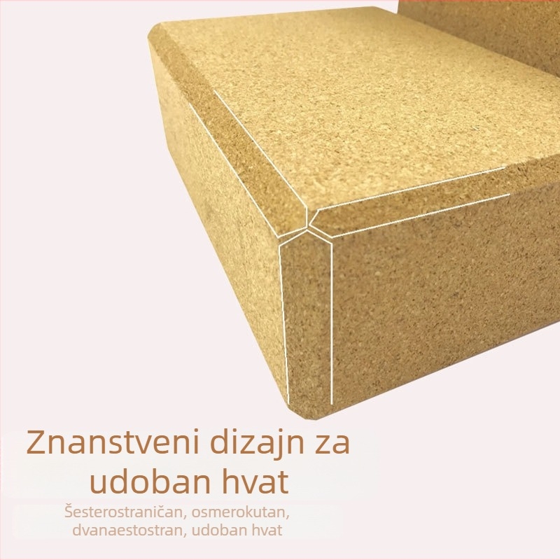 Joga blok od kokosove palme, težina 400 g, debljina 7,5 cm