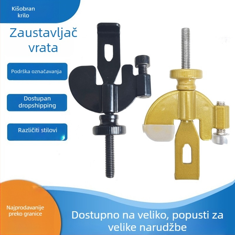 Stoper za vrata, metalni, zidni montažni, ručno upravljanje, moderni stil