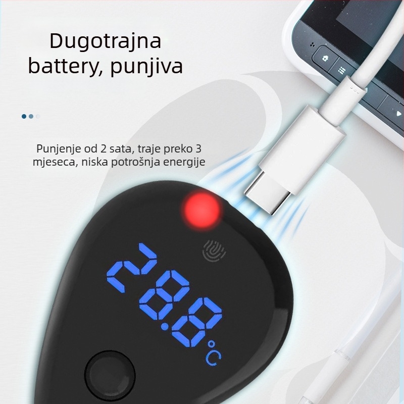 Akvariumski termometar kapljastog oblika, ABS materijal, mjeri temperaturu vode