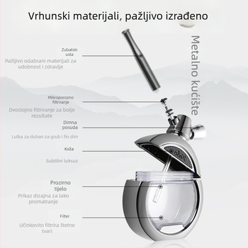 Zobo set nargila, konstrukcija od cinka, moderan minimalistički stil, pogodan kao poklon