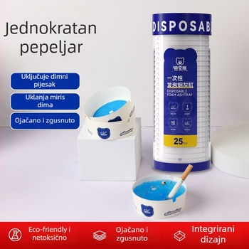 Jednokratni pepelnjak za dnevni boravak i ured — materijal: smola + polipropilen; marka Get up early; mogućnost prilagodbe; tiskanje logotipa.