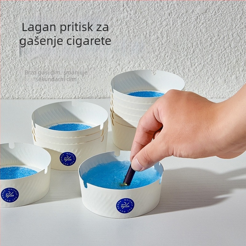 Jednokratni pepelnjak za dnevni boravak i ured — materijal: smola + polipropilen; marka Get up early; mogućnost prilagodbe; tiskanje logotipa.