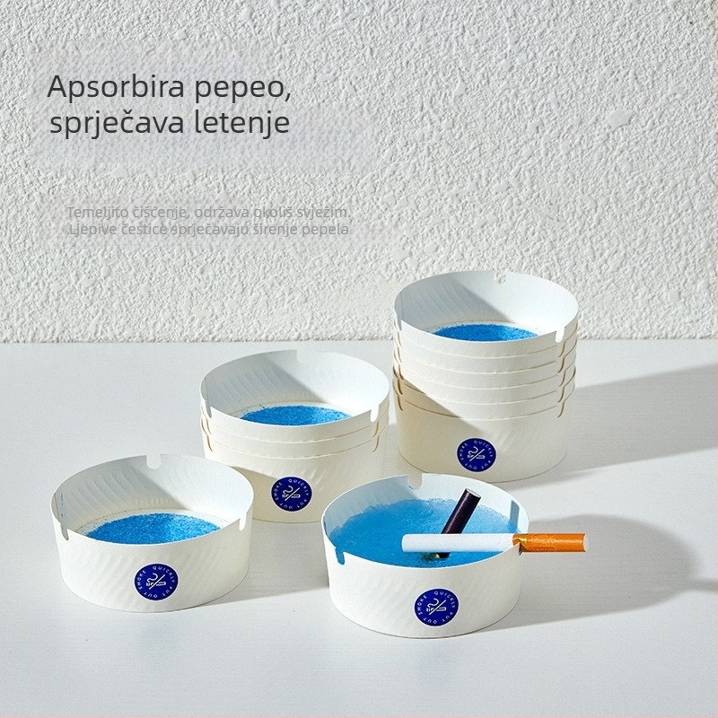 Jednokratni pepelnjak za dnevni boravak i ured — materijal: smola + polipropilen; marka Get up early; mogućnost prilagodbe; tiskanje logotipa.