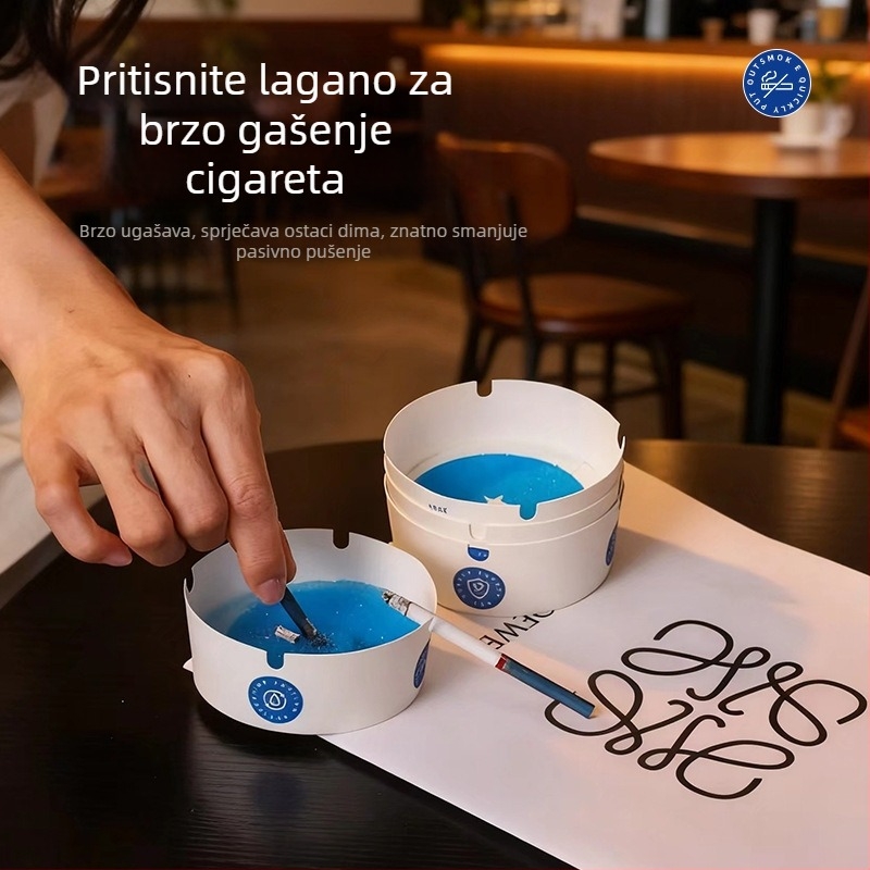 Jednokratni pepelnjak od smole, minimalistički dizajn, ispis logotipa, prilagođena obrada, model LX2500601