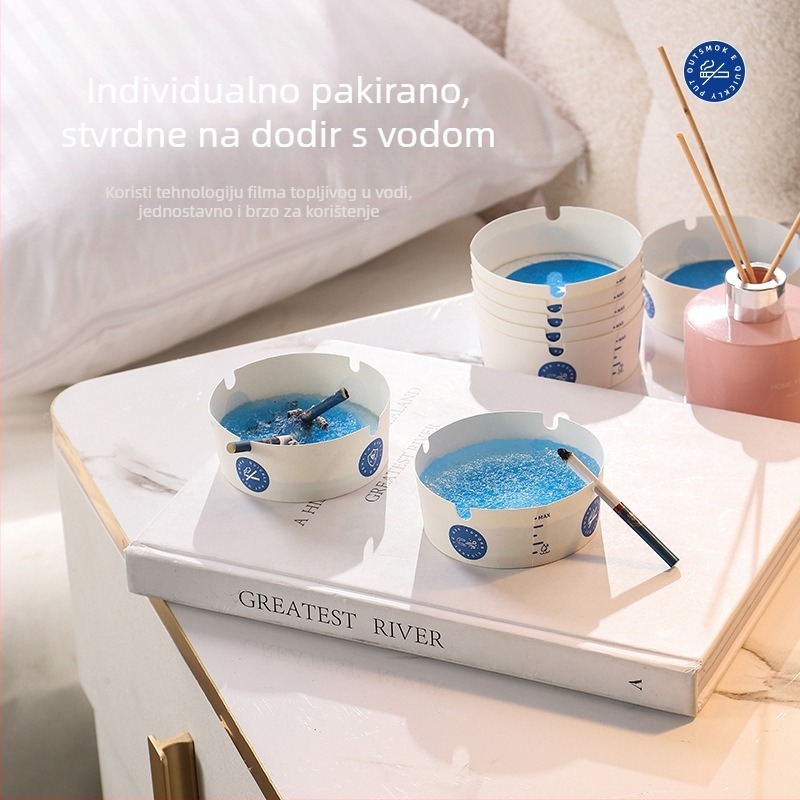 Jednokratni pepelnjak od smole, minimalistički dizajn, ispis logotipa, prilagođena obrada, model LX2500601