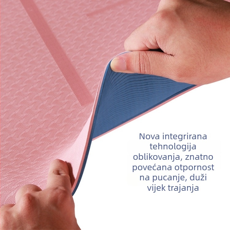 Jin Kai prostirka za jogu — debljina 6–8 mm, težina 800 g, fitness podloga