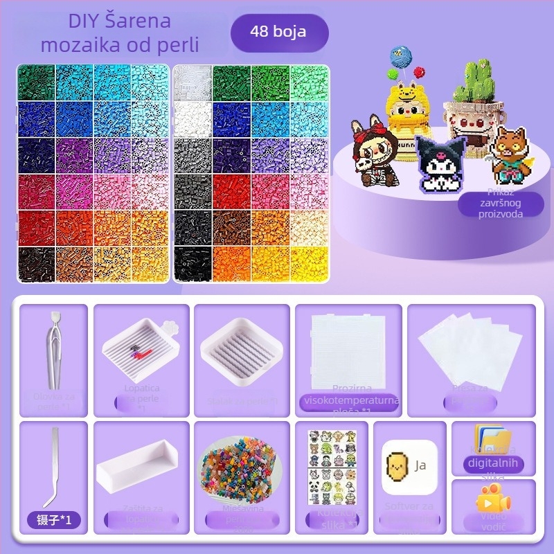 Set za izradu perlica s alatima za 3D slagalicu (plastika, 3D slagalica, OPP pakiranje, 14+)