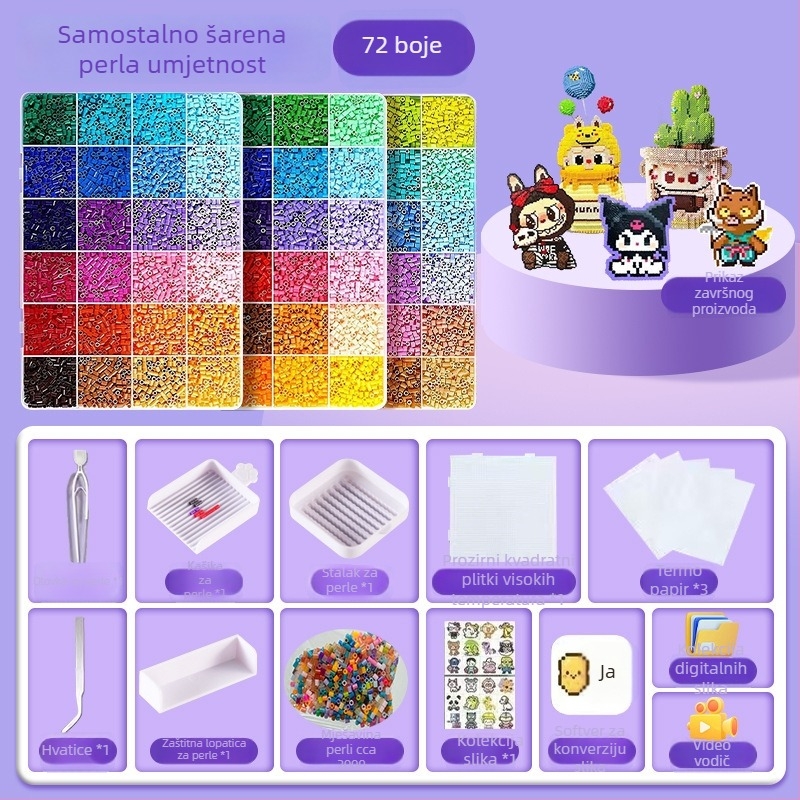 Set za izradu perlica s alatima za 3D slagalicu (plastika, 3D slagalica, OPP pakiranje, 14+)