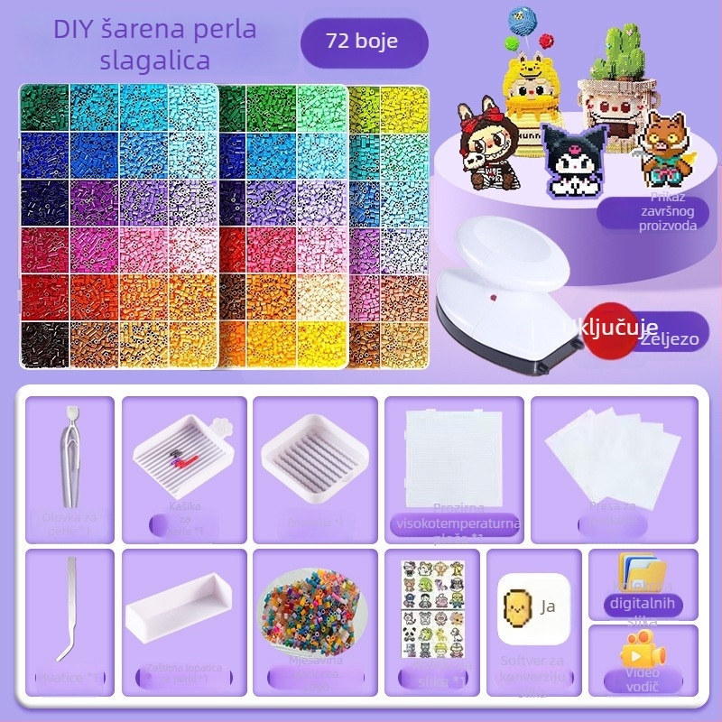Set za izradu perlica s alatima za 3D slagalicu (plastika, 3D slagalica, OPP pakiranje, 14+)