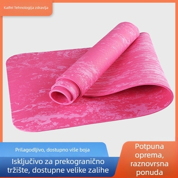 K-FIT TPE joga prostirka s geometrijskim uzorkom, debljina 6 mm, težina 500 g