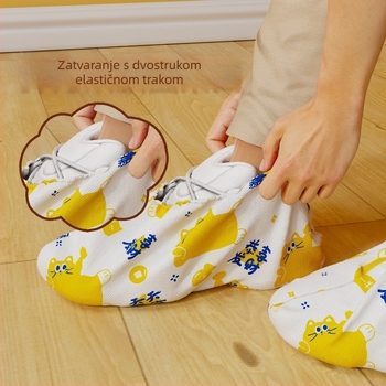 Jednokratne navlake za unutarnje cipele, deblje, otporne na habanje, od nepropusnog materijala, s printom sretne mačke, prašću zaštita i protuklizno, za kućnu i školsku računalnu sobu