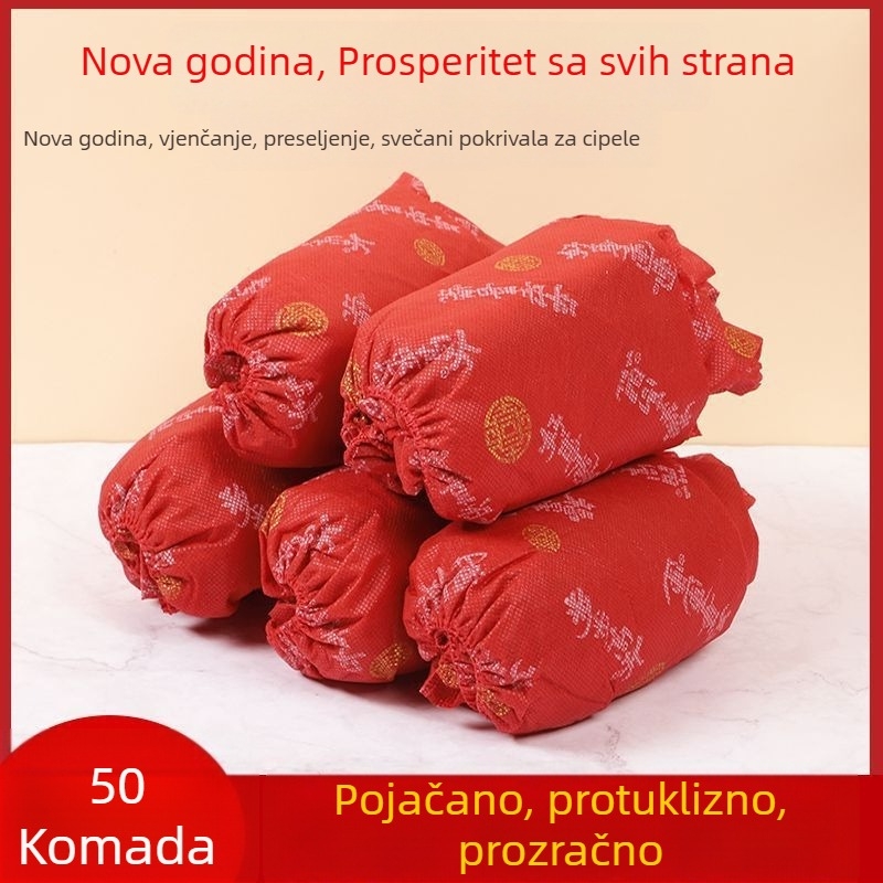 Jednokratne zaštitne navlake za cipele od netkanog materijala za unutarnju upotrebu – vodootporne, nisu biološki razgradive