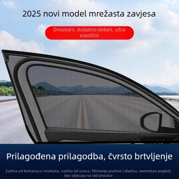 Mreža protiv komaraca za bočne prozore automobila – mreža za insekte za univerzalne bočne prozore, sjenilo, minimalistički stil, prilagodljivo
