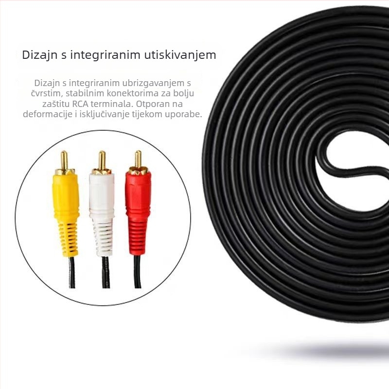 AV audio kabel 3,5 mm, 1 na 2 razdvojni kabel, zlato pozlaćen, CCA vod, duljina 1,5–20 m