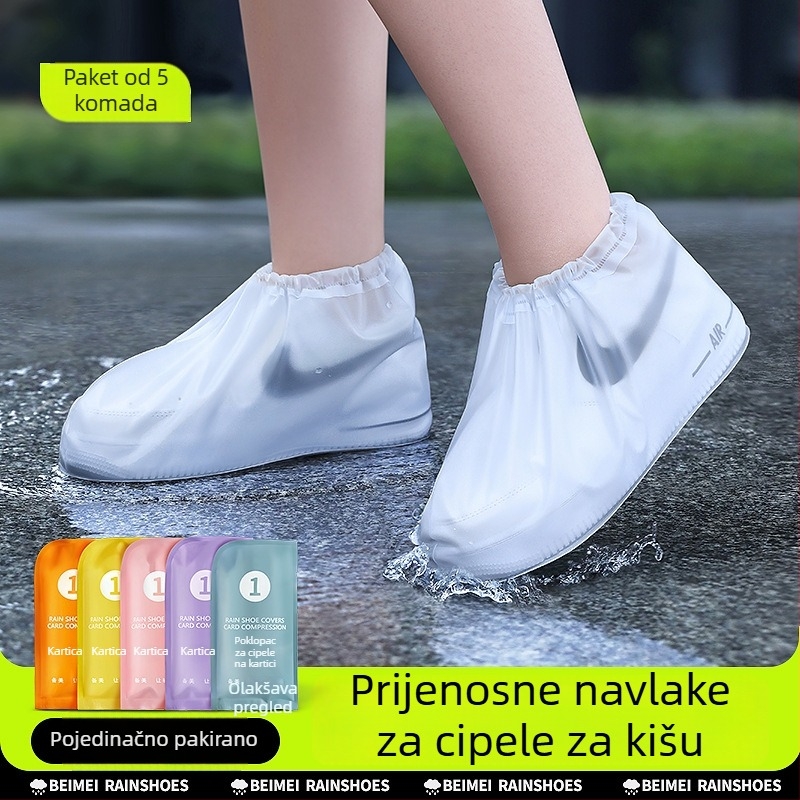 Jednokratne zaštitne navlake za cipele za kišu, za djecu i odrasle, vodootporne i debele, veličine S, M, L, individualno pakirane, za vanjsku upotrebu