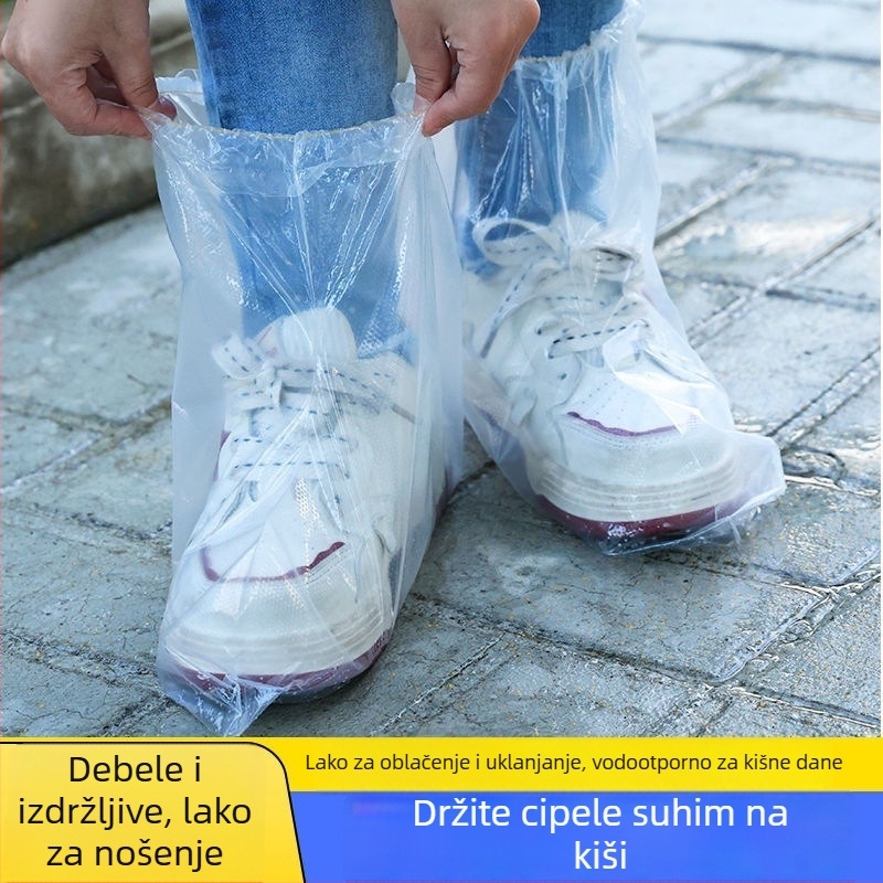 Jednokratne vodootporne navlake za cipele, s anti-pijeskom i protukliznim svojstvima, debeli i otporni na habanje, od polietilena (PE), za unutarnju upotrebu