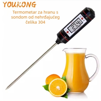 Youkong digitalni termometar za hranu sa sondom, tip olovke, za BBQ - mjerenje temperature sobe, vode, ulja i zraka