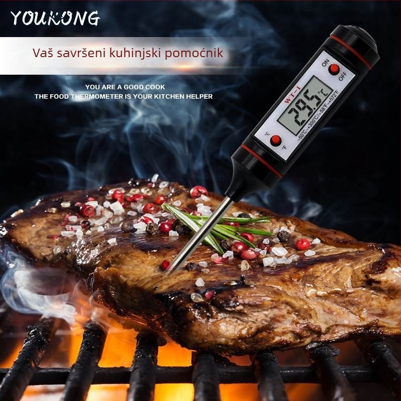 Youkong digitalni termometar za hranu sa sondom, tip olovke, za BBQ - mjerenje temperature sobe, vode, ulja i zraka