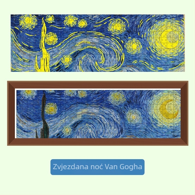 Yuelan svjetleći puzzle u poklon kutiji – plosnati puzzle s poznatim slikom, stolni okvir za fotografiju dekor, DIY, materijal: papir; marka: Yuelan; za tinejdžere 7–14 godina