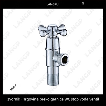 Nerđajući čelični trostrani kutni ventil za WC i bojler, model 810; moderan i jednostavan dizajn; visok protok; prilagodba proizvodnje dostupna; licencirana privatna oznaka