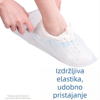 Jednokratne navlake za cipele od PE, 100 kom, vodootporne i protuklizne, normalna debljina