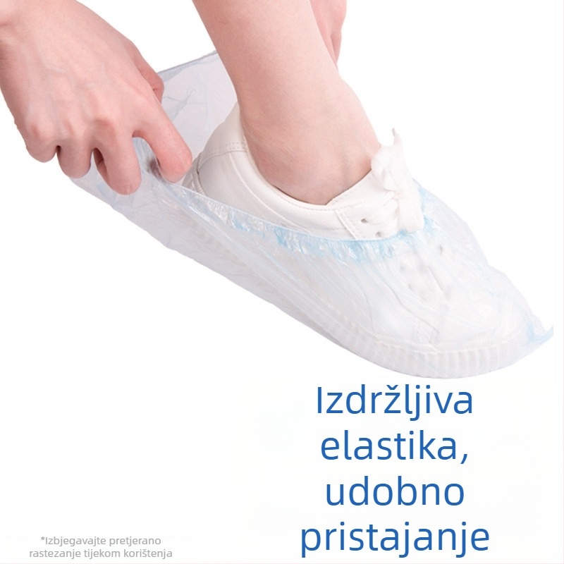Jednokratne navlake za cipele od PE, 100 kom, vodootporne i protuklizne, normalna debljina