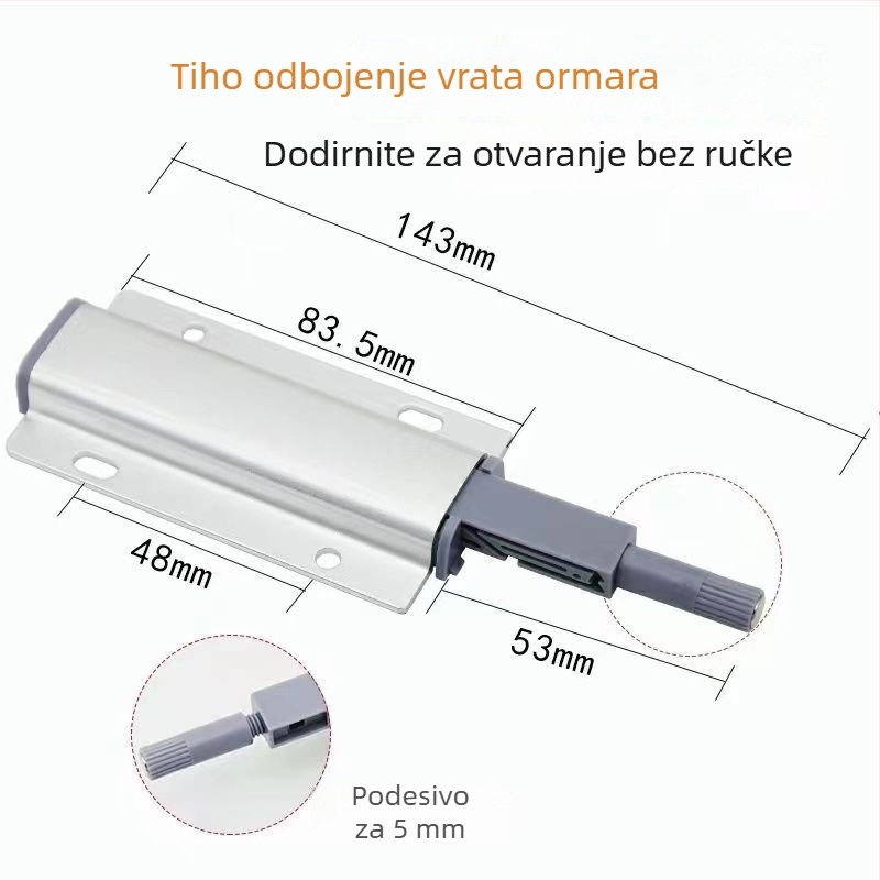 Teški rebounder za vrata ormarića, PVC, automatsko upravljanje, model 524512