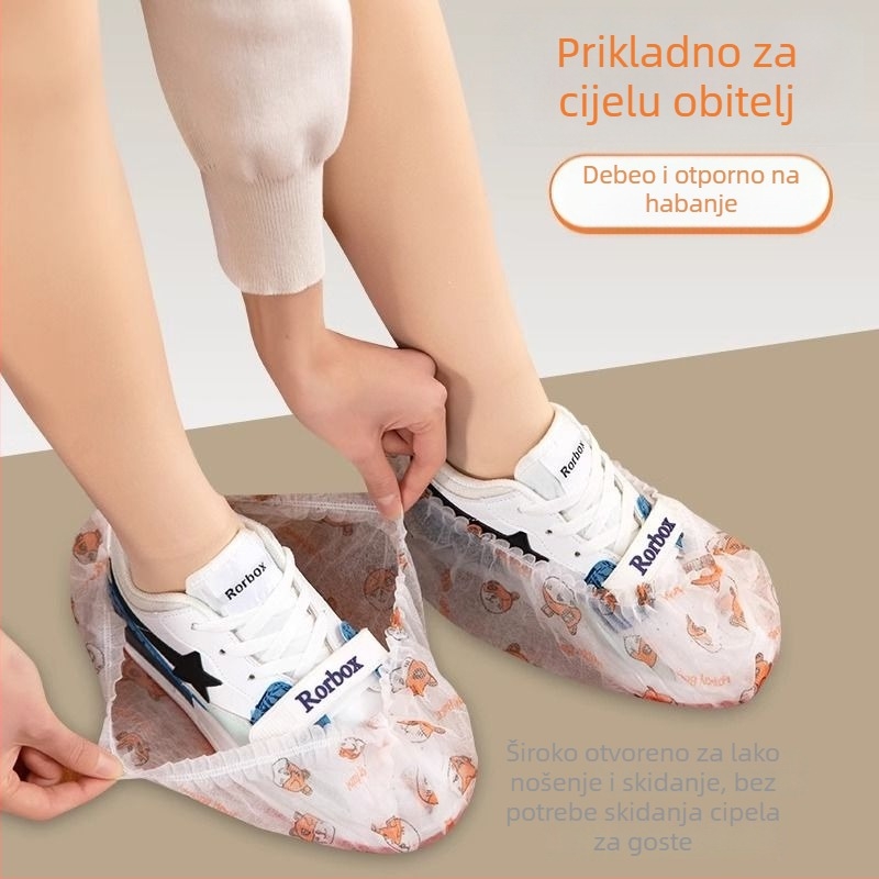Linijaste jednokratne navlake za cipele, netkani materijal, debljina 22 g, otporne na habanje, protuklizne, biološki razgradivo