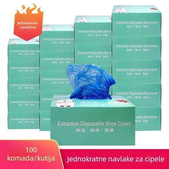 Jednokratne prozirne navlake za cipele za kućnu upotrebu, vodootporne, protuklizne, otporne na habanje i debele.