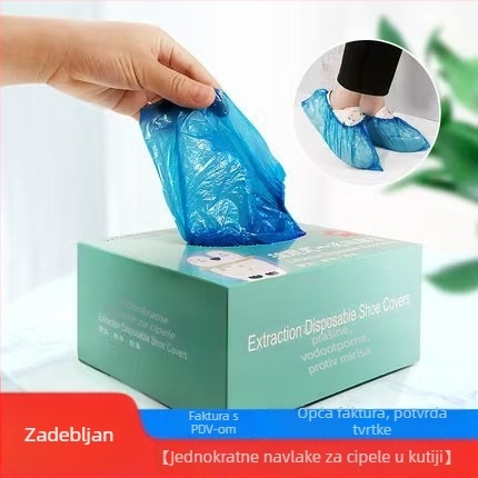 Jednokratne prozirne navlake za cipele za kućnu upotrebu, vodootporne, protuklizne, otporne na habanje i debele.