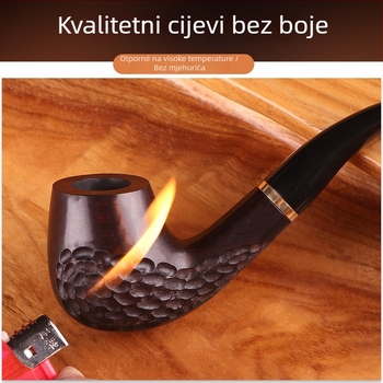 Hewang ručno izrađena lula od ebanovine, čvrsto drvo, s filtrom, dodatak za pušenje