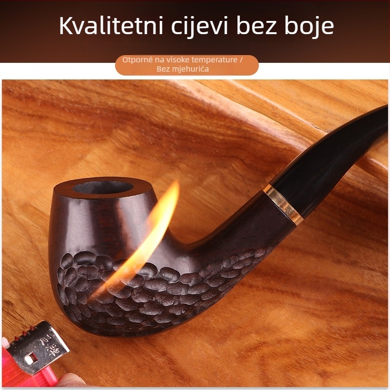 Hewang ručno izrađena lula od ebanovine, čvrsto drvo, s filtrom, dodatak za pušenje