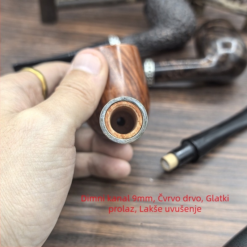 Fajka – Ručno izrađena prava lula Heatherwood, modern minimalistički stil, moguć tisak logotipa, model P3226