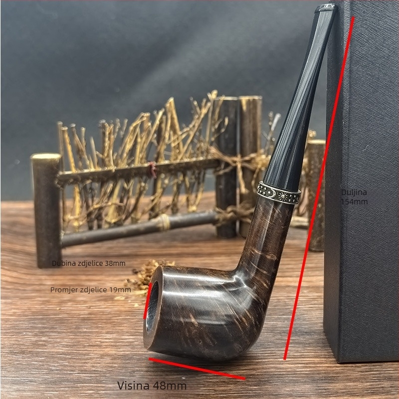 Fajka – Ručno izrađena prava lula Heatherwood, modern minimalistički stil, moguć tisak logotipa, model P3226