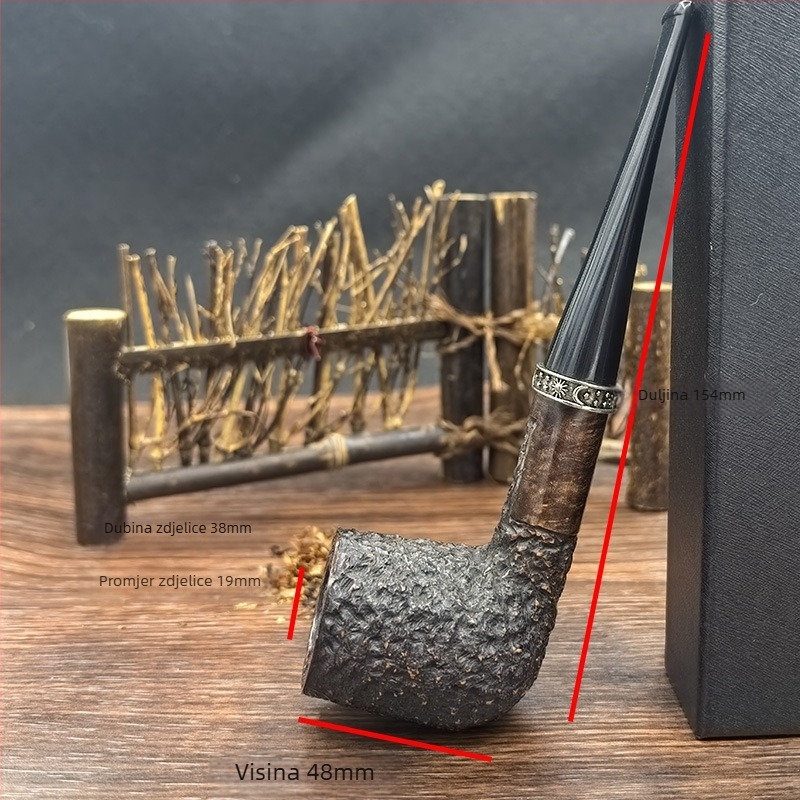 Fajka – Ručno izrađena prava lula Heatherwood, modern minimalistički stil, moguć tisak logotipa, model P3226