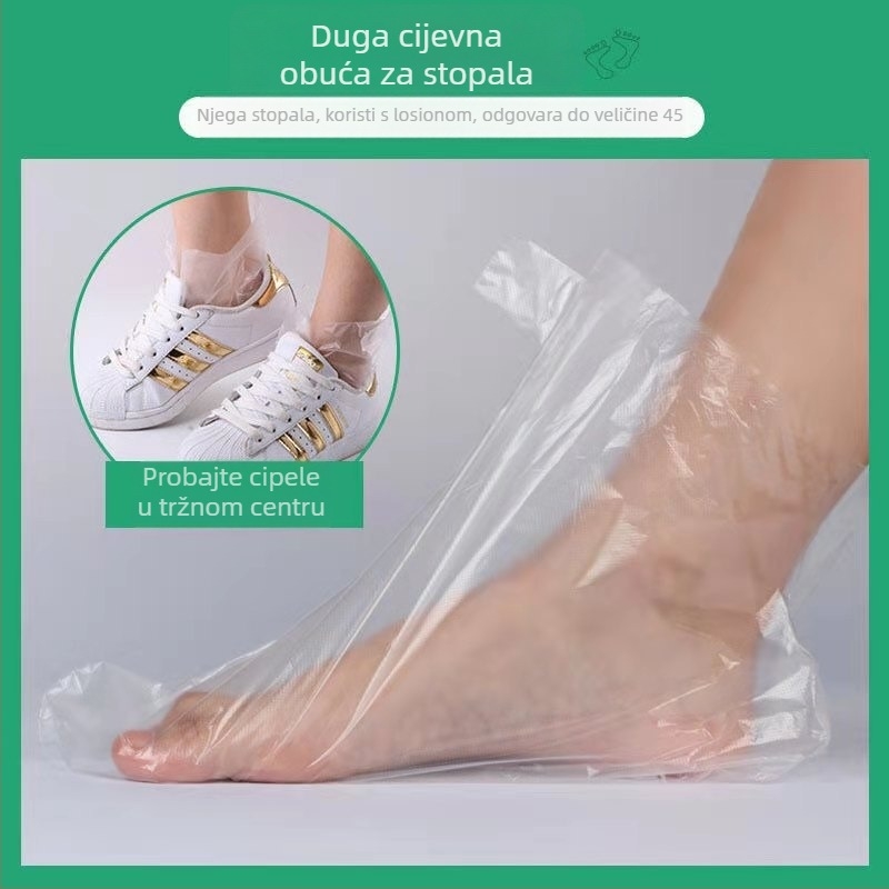 Jednokratne plastične navlake za stopala, debeli i produženi, protuklizne, PE materijal